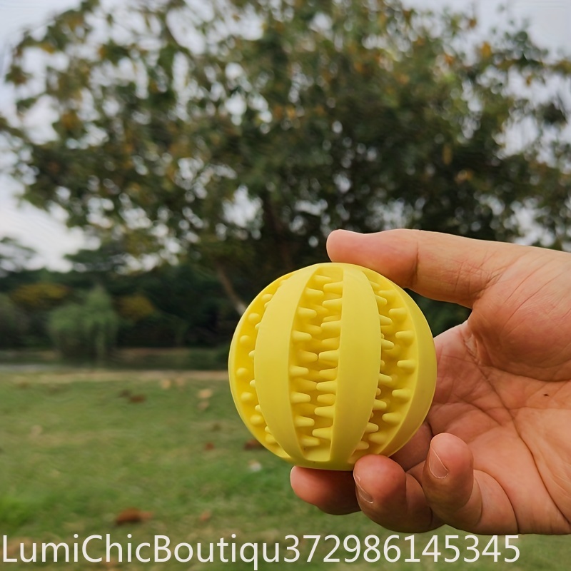 Rubber Treat Dispensing Dog Toy - Bola Mainan Anjing Berisi Camilan Karet,