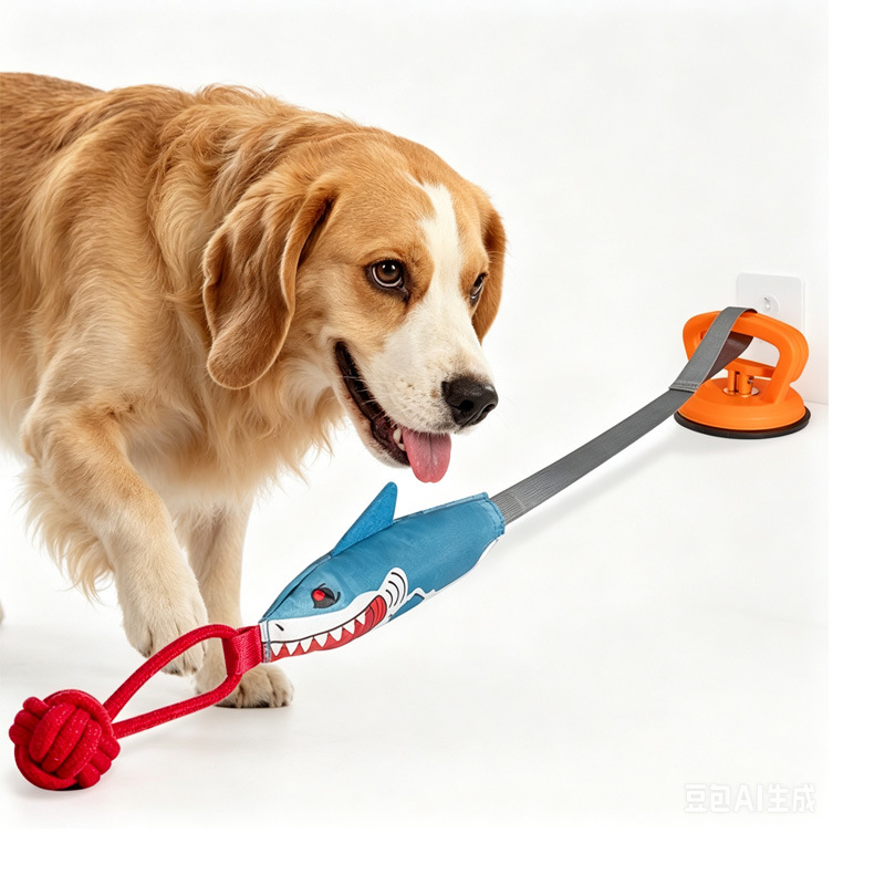 Suction Cup Dog Tug Toy - Mainan Tarik-Tarik Anjing dengan Suction Cup,