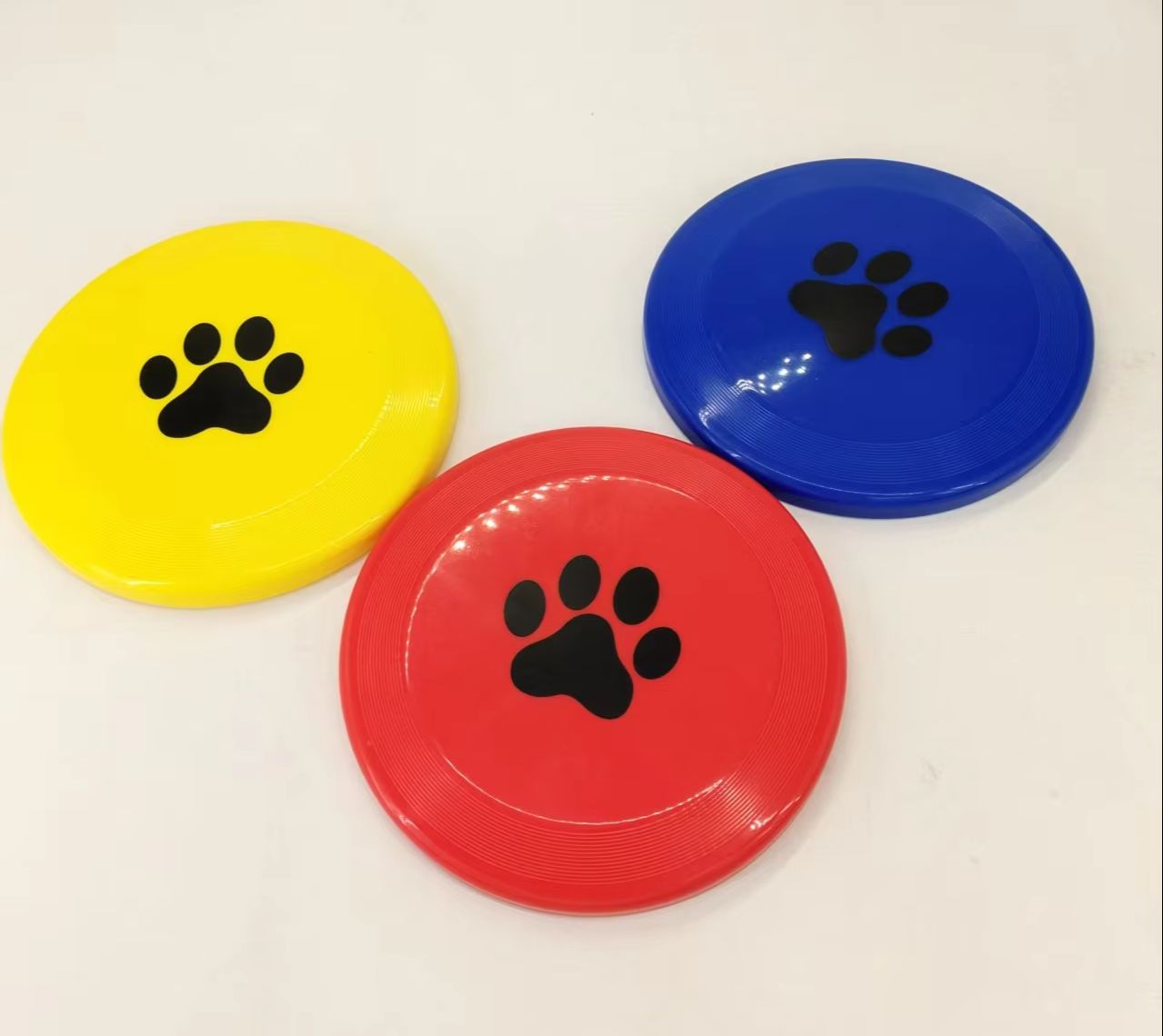 Flying Disc Dog Training Toy - Frisbee Anjing Plastik Keras Motif Jejak