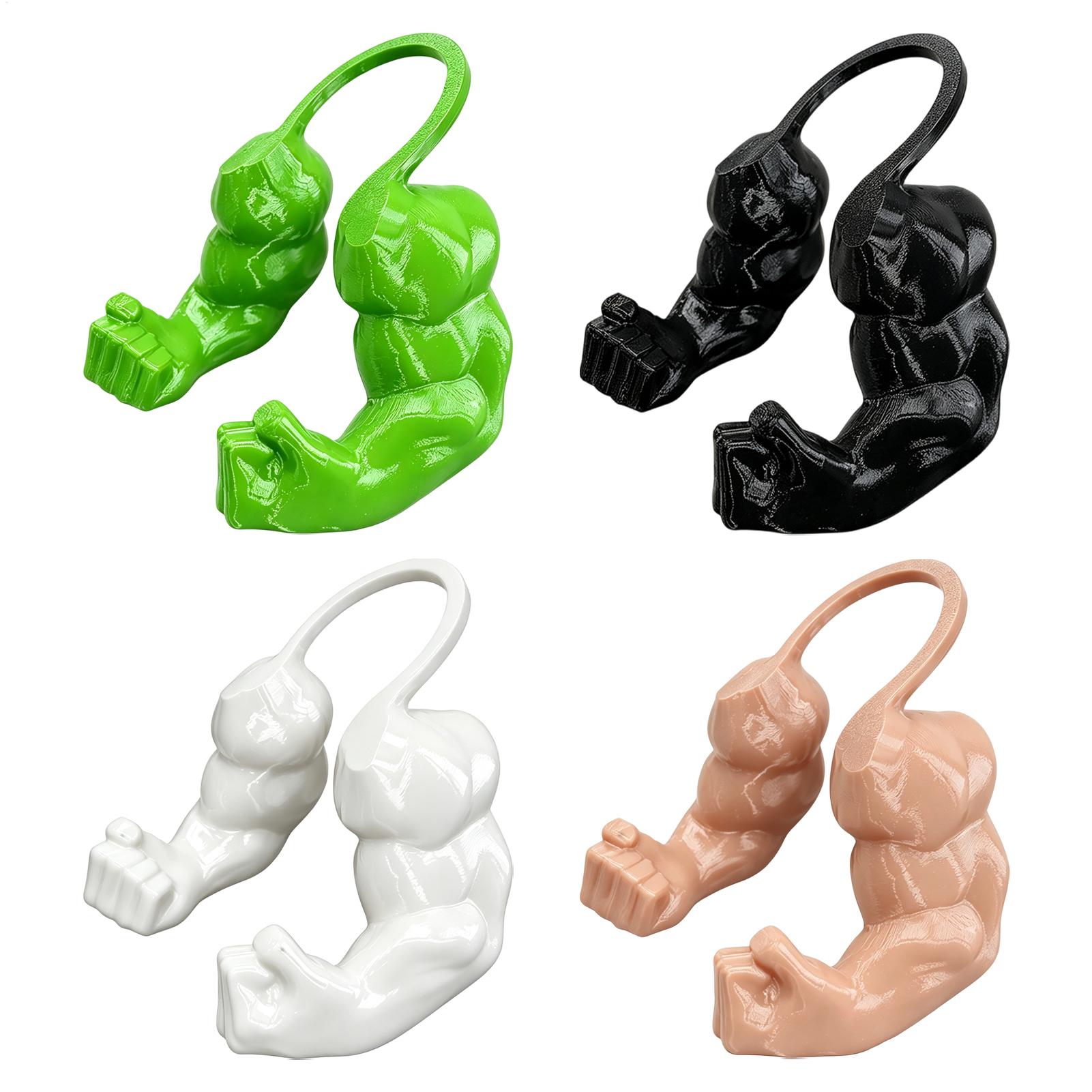 Interactive Squeaky Plush Dog Toy - Lengan Otot Kucing Lucu 3D Dicetak,
