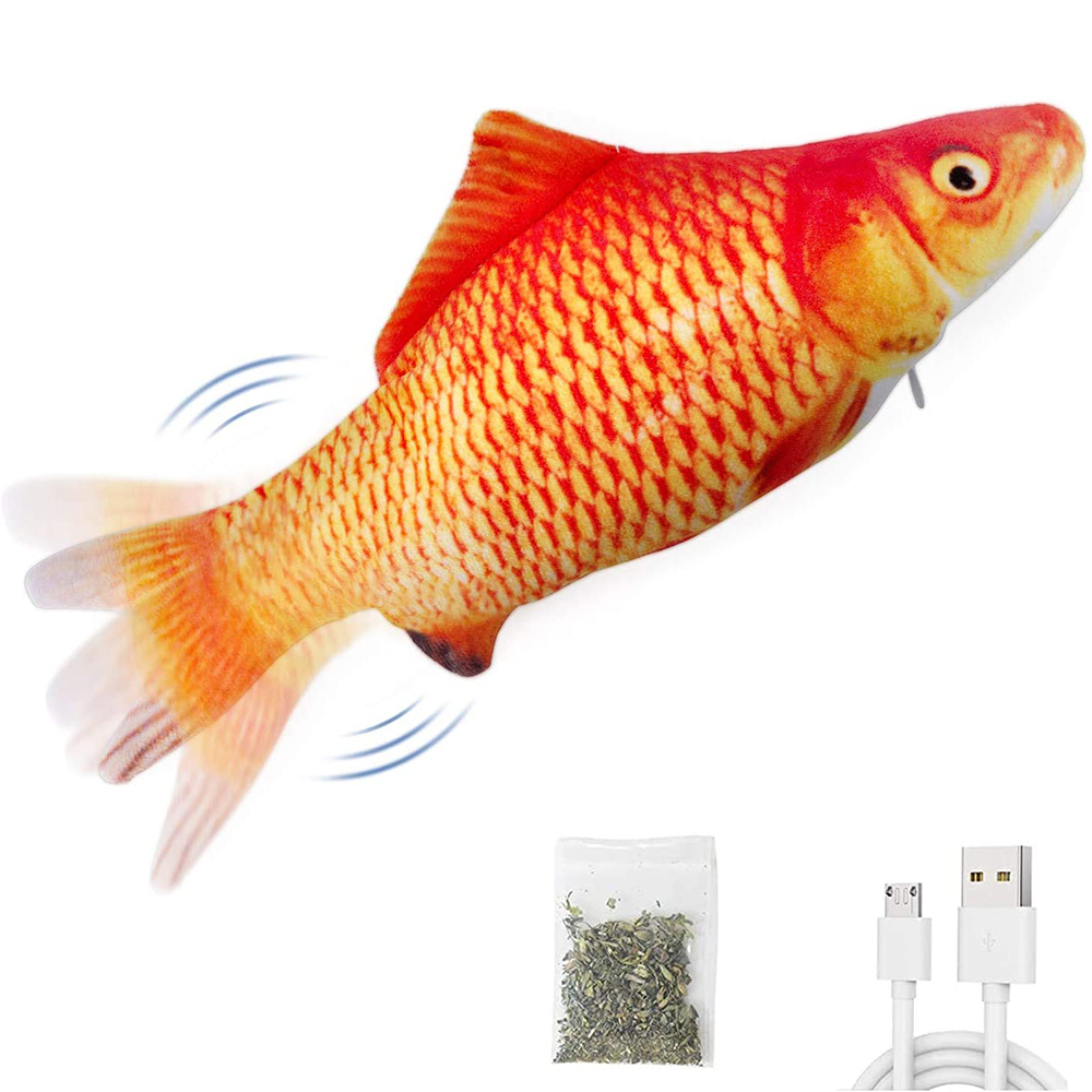 Electric Floppy Fish Dog Toy - Mainan Kucing Bentuk Ikan, Pengisi Daya