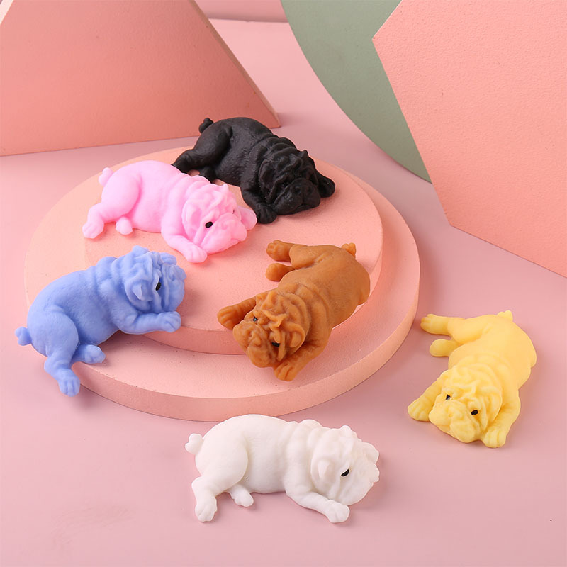 Interactive Squeaky Plush Dog Toy - Mainan Fidget Anime Anjing Licin Mainan