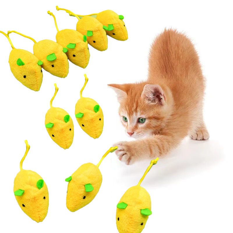 Catnip Interactive Plush Mouse - Mainan Tikus Interaktif untuk Kucing, Mainan