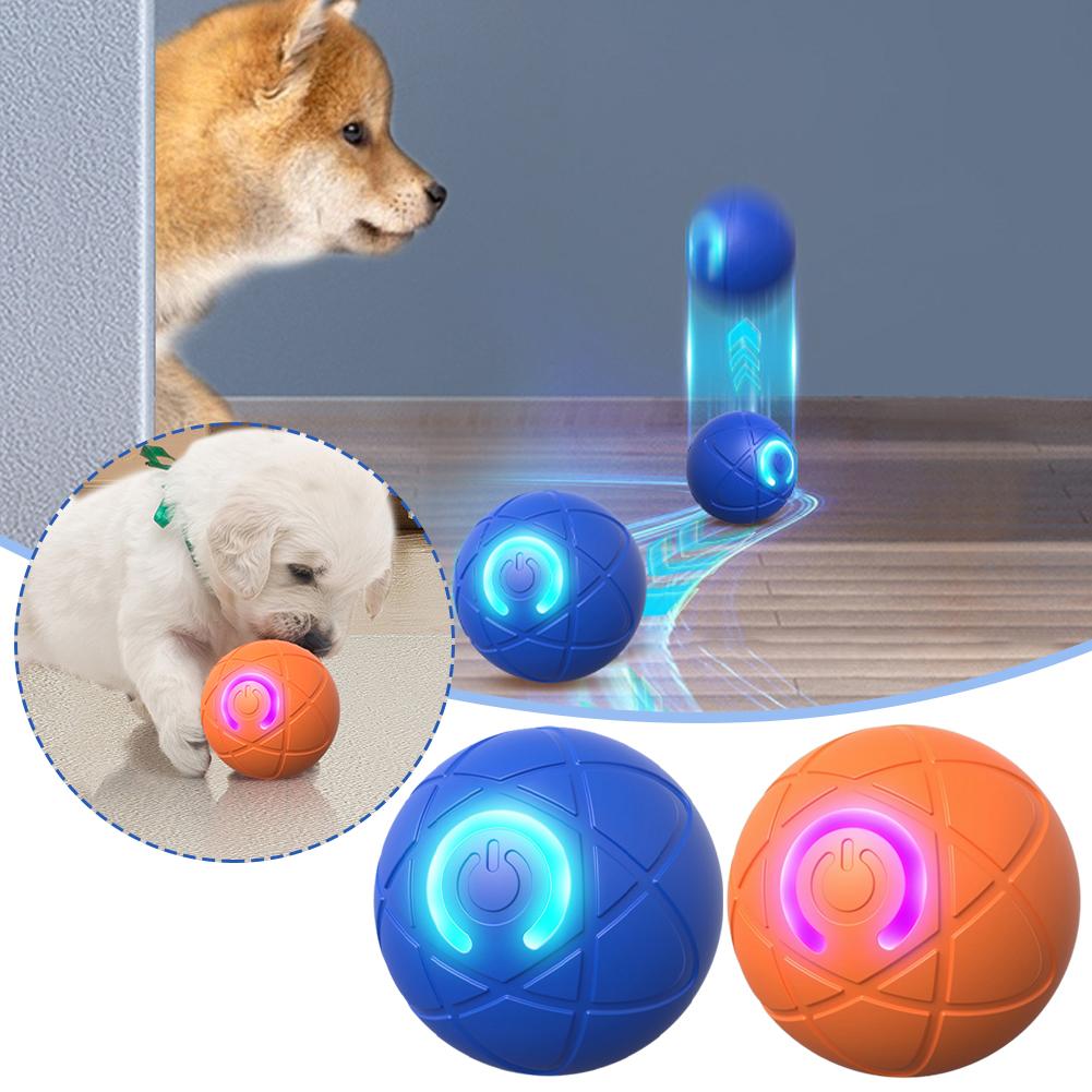 Automatic Moving Dog Ball - Mainan Hewan Peliharaan Interaktif Elektronik Bola
