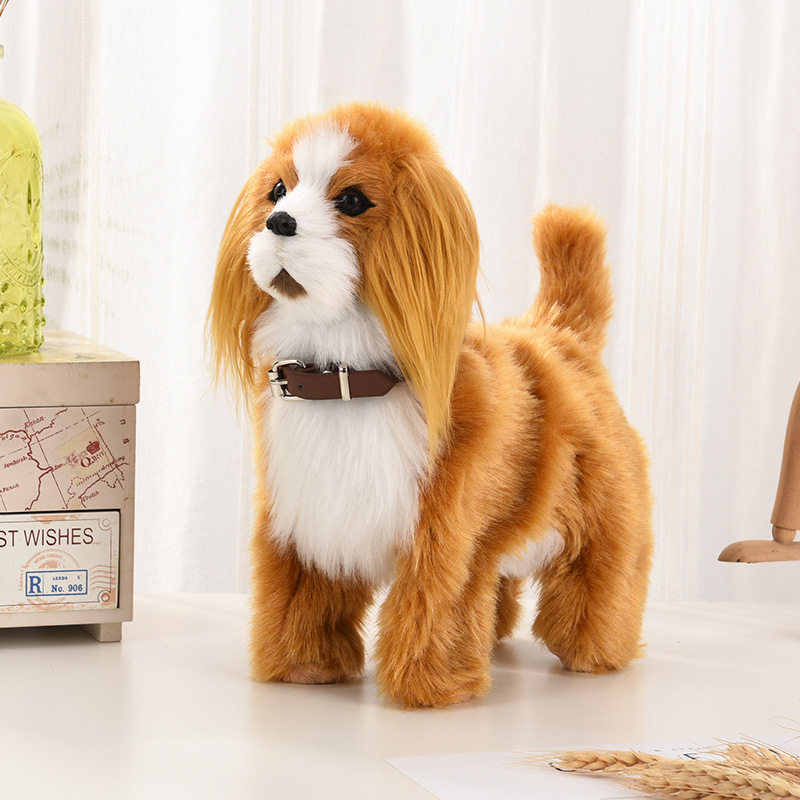 Interactive Squeaky Plush Dog Toy - Mainan Anjing Mewah Elektronik Robot Interaktif