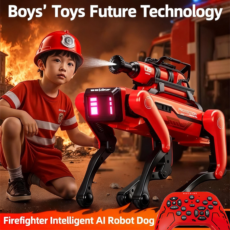 Dog Toys - Robot Anjing AI Robot Pemadam Kebakaran