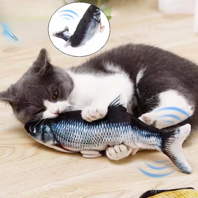 Mainan Ikan USB Charging Elekt - Electric Floppy Fish Dog Toy ulasan dan harga