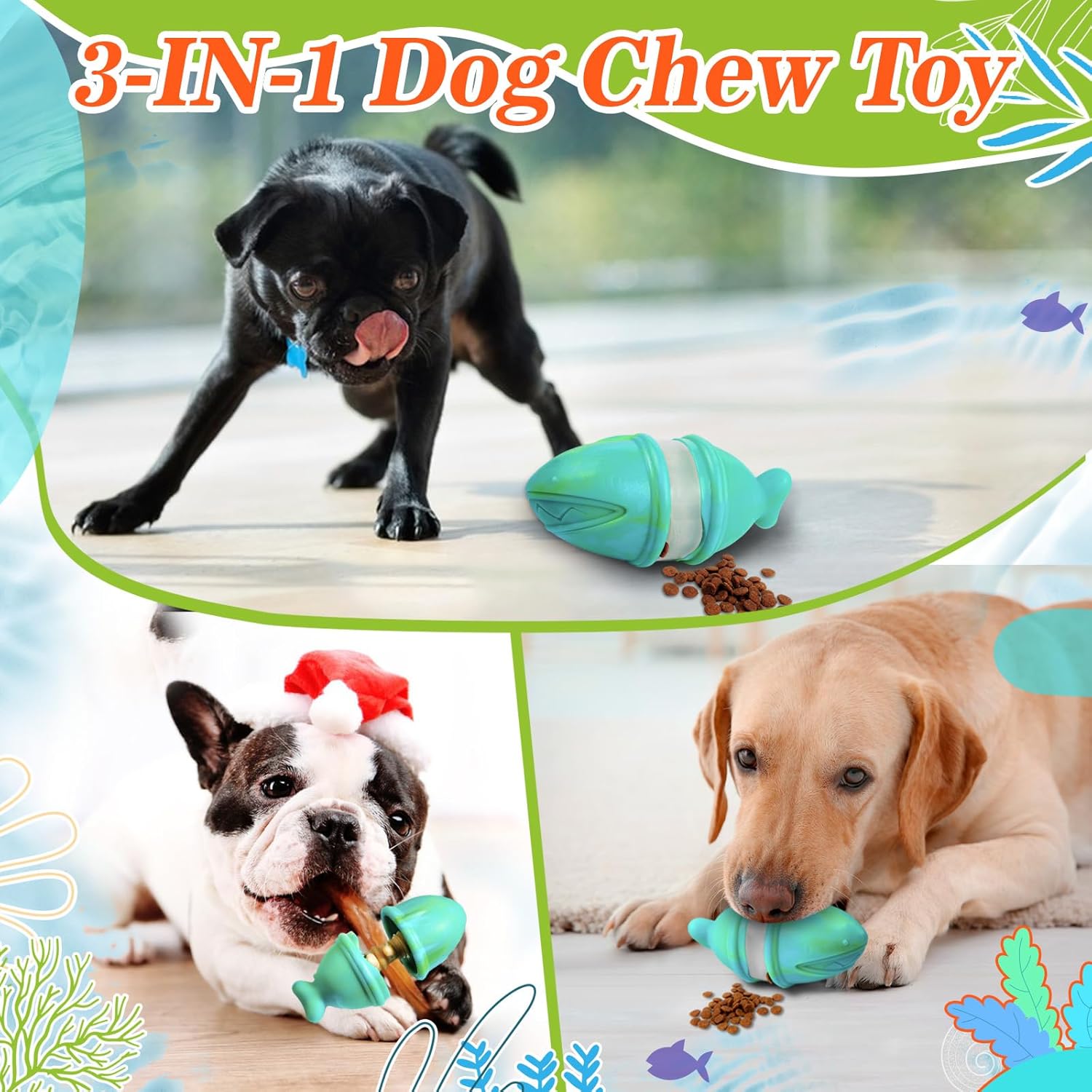 Mainan Kunyah & Tempat Penyimp - Rubber Treat Dispensing Dog Toy ulasan dan harga