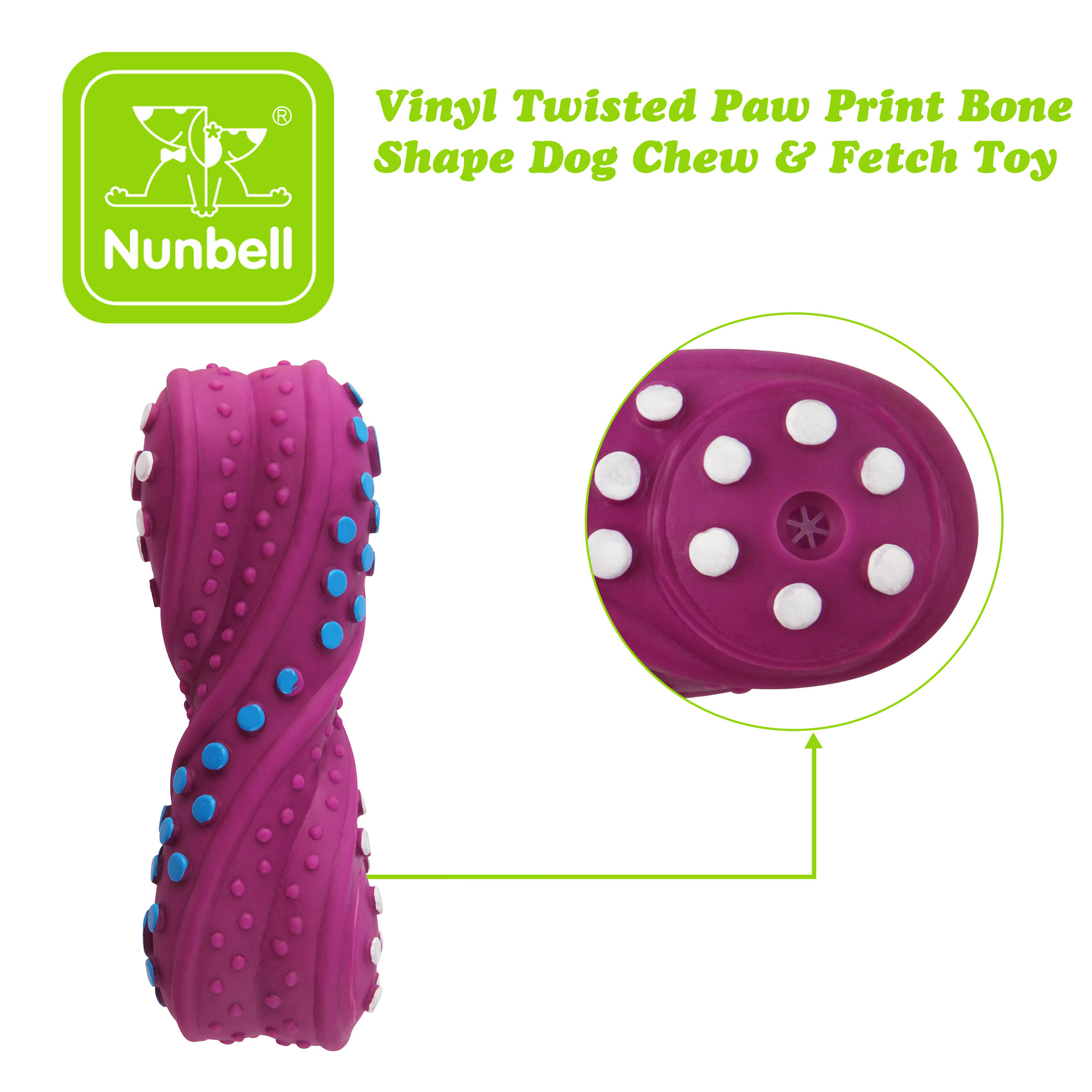 Mainan Anjing Berbunyi Bentuk  - Teeth Cleaning Dog Chew Bone ulasan dan harga