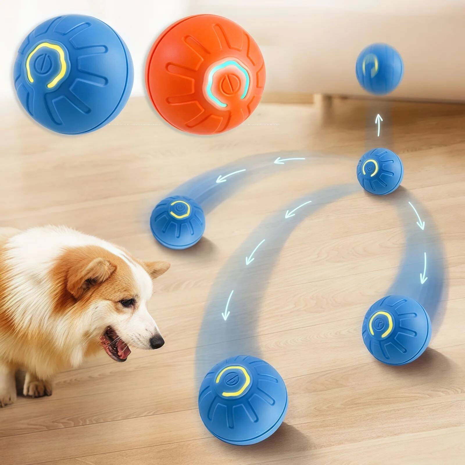 Bola Mainan Anjing Pintar Elek - Automatic Moving Dog Ball ulasan dan harga