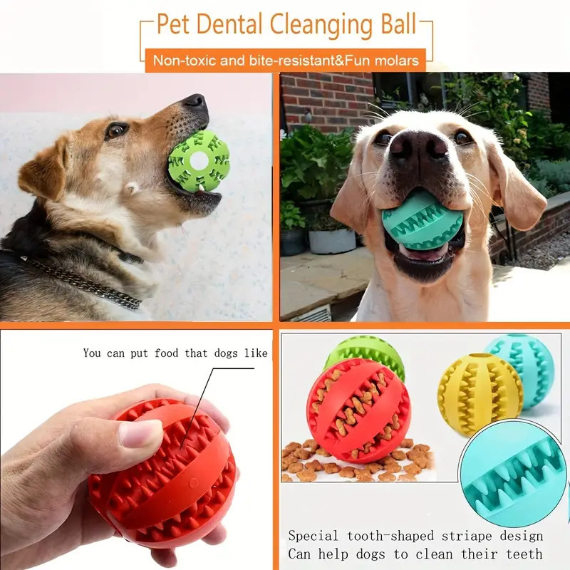 Bola Mainan Anjing Interaktif, - Rubber Treat Dispensing Dog Toy ulasan dan harga