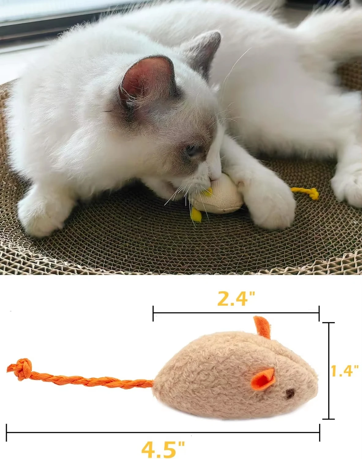 5 buah mainan tikus kucing den - Catnip Interactive Plush Mouse ulasan dan harga