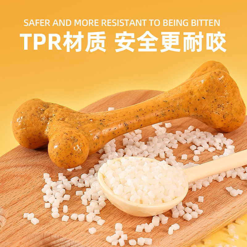 Mainan Anjing TPR Mainan tahan - Teeth Cleaning Dog Chew Bone ulasan dan harga