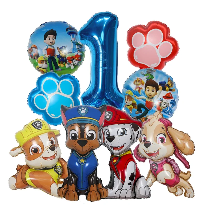 9pcs Balon Foil Kartun Paw Pat - Dog Toys ulasan dan harga